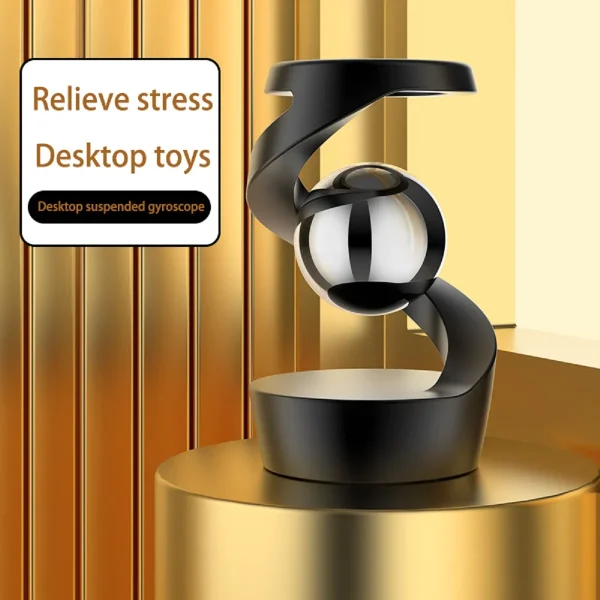 Gravity Defying Rotating Gyroscope Floating Ball for Desktop Decor