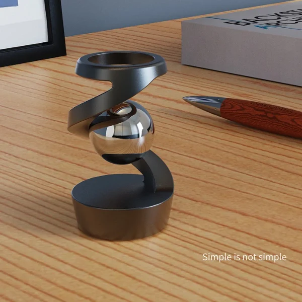 Gravity Defying Rotating Gyroscope Floating Ball for Desktop Decor